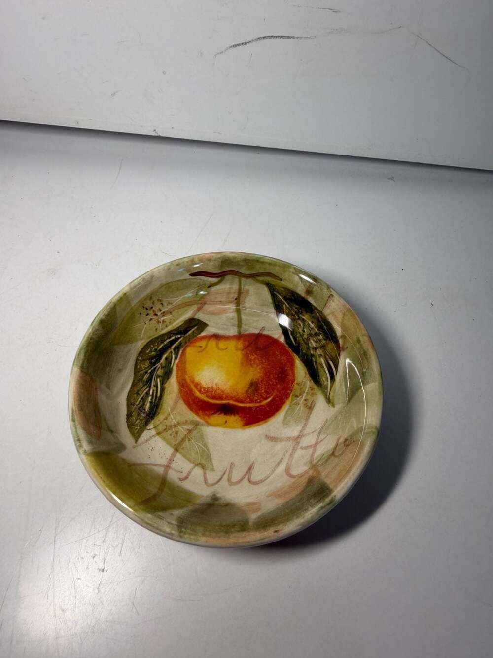 Tabletops Unlimited Hand Painted Collection Fruit Pattern Small Bowl